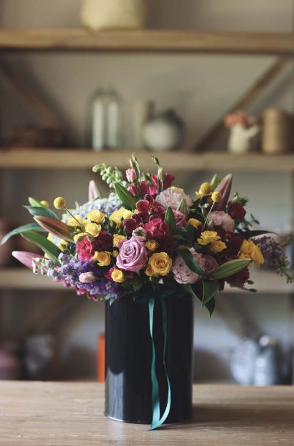Combined long base vase
